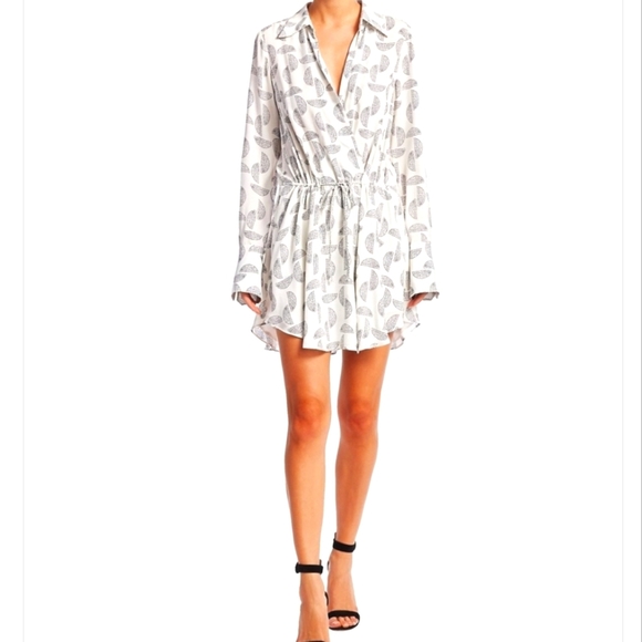 A.L.C. "Isobel" dress in half-moon patterned silk. - Picture 2 of 11